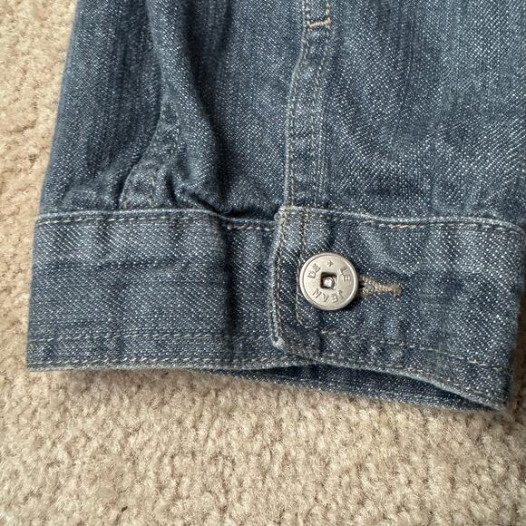 Marithe Francois Girbaud Mens 4XL Denim Trucker Jacket Blue Grey Jean Jacket - Picture 9 of 14